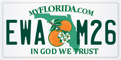 FL license plate EWAM26