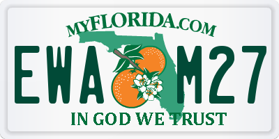 FL license plate EWAM27