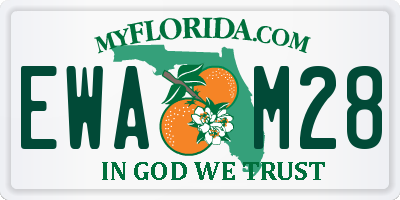 FL license plate EWAM28