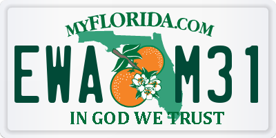 FL license plate EWAM31