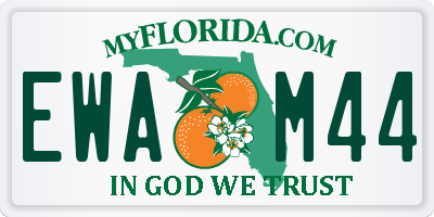 FL license plate EWAM44