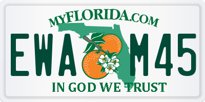 FL license plate EWAM45