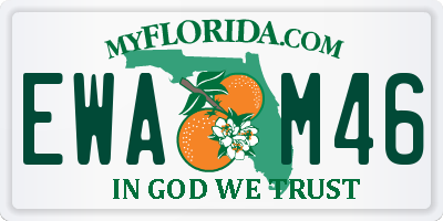 FL license plate EWAM46