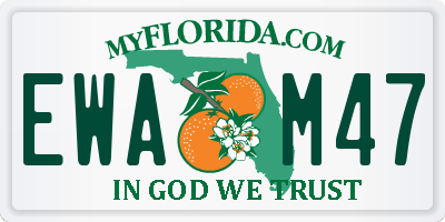 FL license plate EWAM47