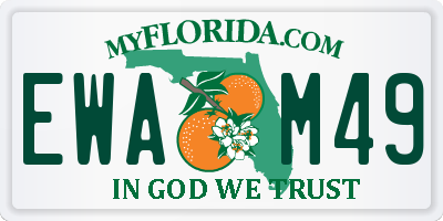 FL license plate EWAM49