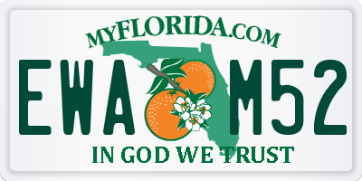 FL license plate EWAM52