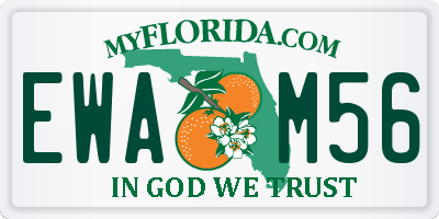 FL license plate EWAM56