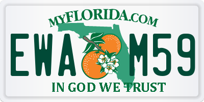 FL license plate EWAM59