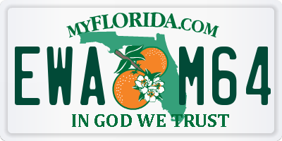 FL license plate EWAM64