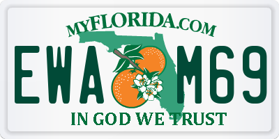 FL license plate EWAM69