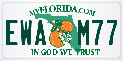 FL license plate EWAM77