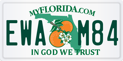 FL license plate EWAM84
