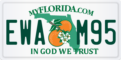 FL license plate EWAM95
