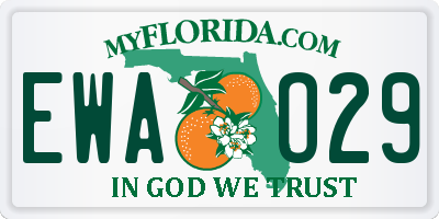 FL license plate EWAO29
