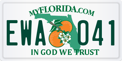 FL license plate EWAO41