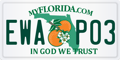 FL license plate EWAP03