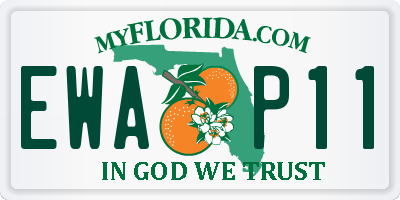 FL license plate EWAP11