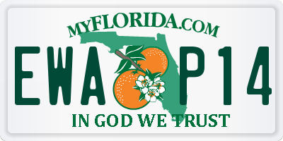 FL license plate EWAP14