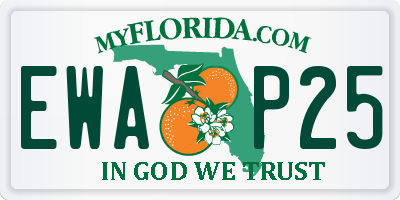 FL license plate EWAP25