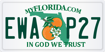 FL license plate EWAP27