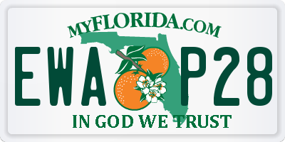 FL license plate EWAP28