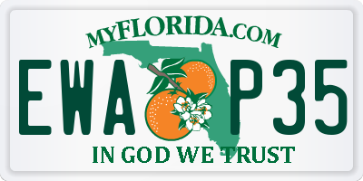 FL license plate EWAP35
