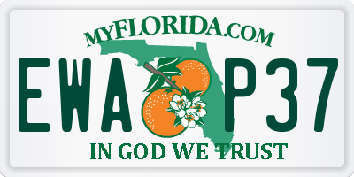 FL license plate EWAP37