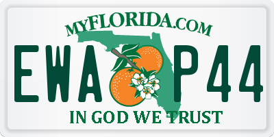FL license plate EWAP44