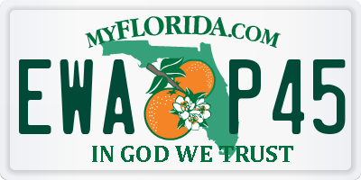 FL license plate EWAP45
