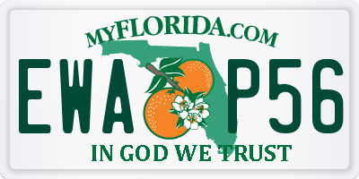 FL license plate EWAP56
