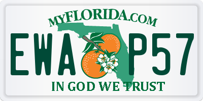 FL license plate EWAP57