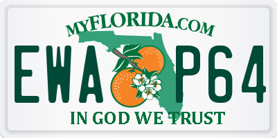 FL license plate EWAP64