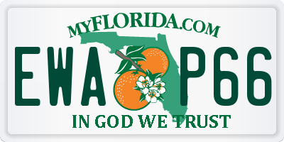 FL license plate EWAP66