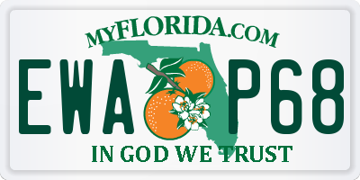 FL license plate EWAP68