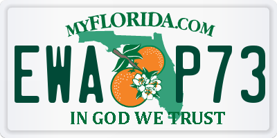 FL license plate EWAP73