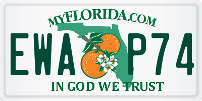 FL license plate EWAP74