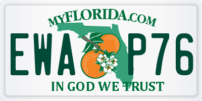 FL license plate EWAP76