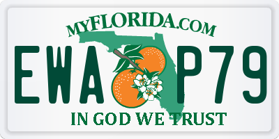 FL license plate EWAP79