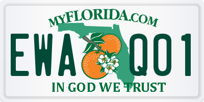 FL license plate EWAQ01