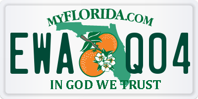 FL license plate EWAQ04