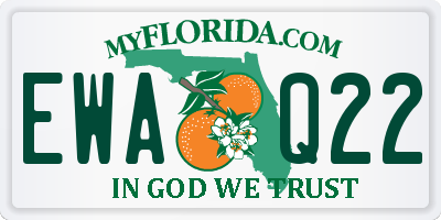 FL license plate EWAQ22