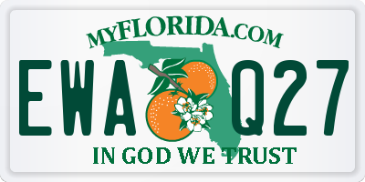 FL license plate EWAQ27
