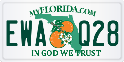 FL license plate EWAQ28