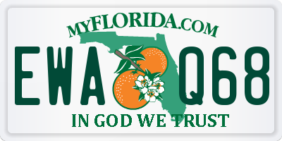 FL license plate EWAQ68