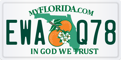 FL license plate EWAQ78