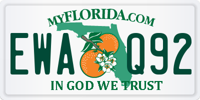FL license plate EWAQ92