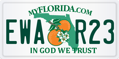FL license plate EWAR23