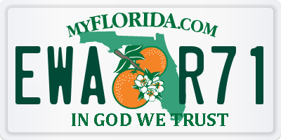 FL license plate EWAR71