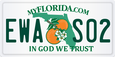 FL license plate EWAS02