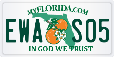 FL license plate EWAS05